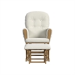 Pemberly Row Contemporary Polyester Fabric Rocker in Vanilla