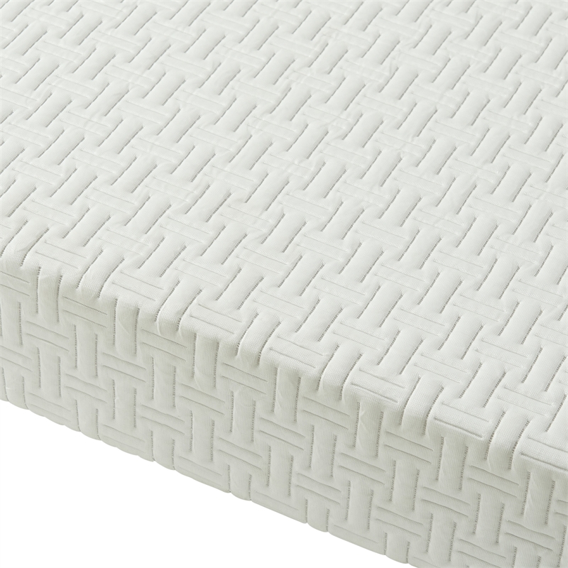 Pemberly Row Contemporary Cooling Foam Fabric Mattress in White
