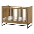 Pemberly Row Wood Contemporary Classic Crib in Natural Finish