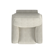Pemberly Row Contemporary Polyester Power Glider in Natural Finish