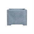 Pemberly Row Contemporary Polyester Toddler Bed in Blue Finish