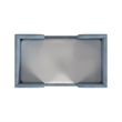Pemberly Row Contemporary Polyester Toddler Bed in Blue Finish