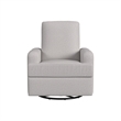 Pemberly Row Contemporary Polyester Power Glider in Gray Finish