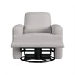Pemberly Row Contemporary Polyester Power Glider in Gray Finish