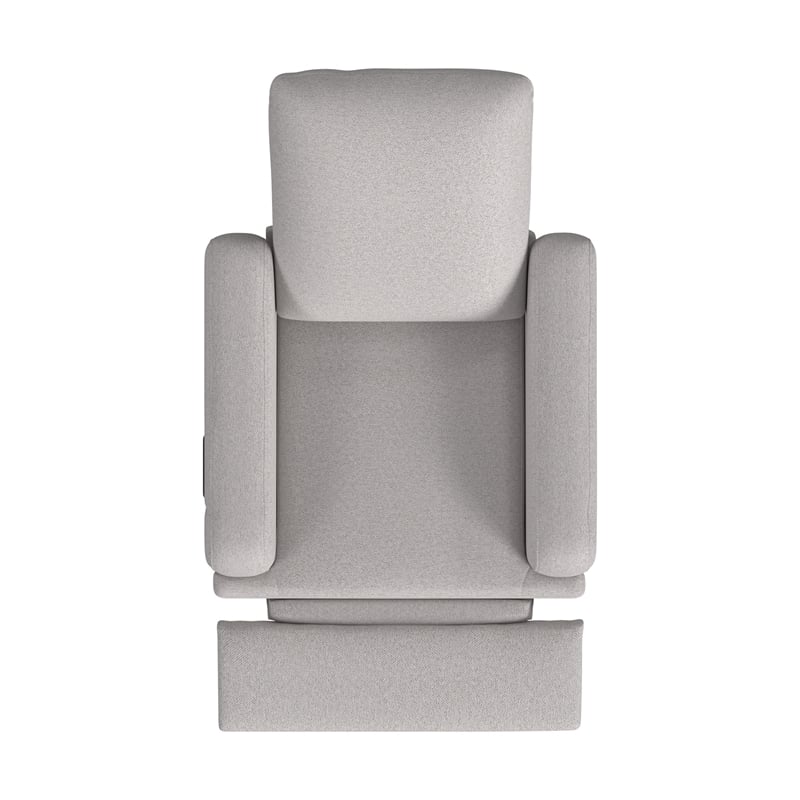 Pemberly Row Contemporary Polyester Power Glider in Gray Finish