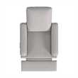 Pemberly Row Contemporary Polyester Power Glider in Gray Finish