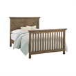 Pemberly Row Wood Contemporary Bed Rails in Harvest Brown Finish