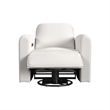 Pemberly Row Contemporary Polyester Power Glider in Off White Finish