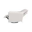 Pemberly Row Contemporary Polyester Power Glider in Off White Finish