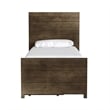 Pemberly Row Solid Hardwood Contemporary Twin Bed in Graphite