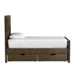 Pemberly Row Solid Hardwood Contemporary Twin Bed in Graphite