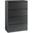 Pemberly Row 36-inch Wide Metal 4 Drawer Lateral File Cabinet Charcoal