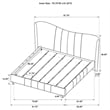 Pemberly Row Upholstered Velvet Eastern King Panel Platform Bed in Ivory