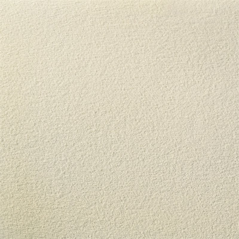 Pemberly Row Upholstered Velvet Queen Panel Platform Bed in Ivory