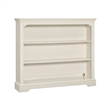 Pemberly Row Wood Hutch/Bookcase with Adjustable Shelves in Chalk White