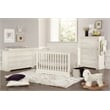 Pemberly Row Wood Hutch/Bookcase with Adjustable Shelves in Chalk White