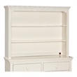 Pemberly Row Wood Hutch/Bookcase with Adjustable Shelves in Chalk White
