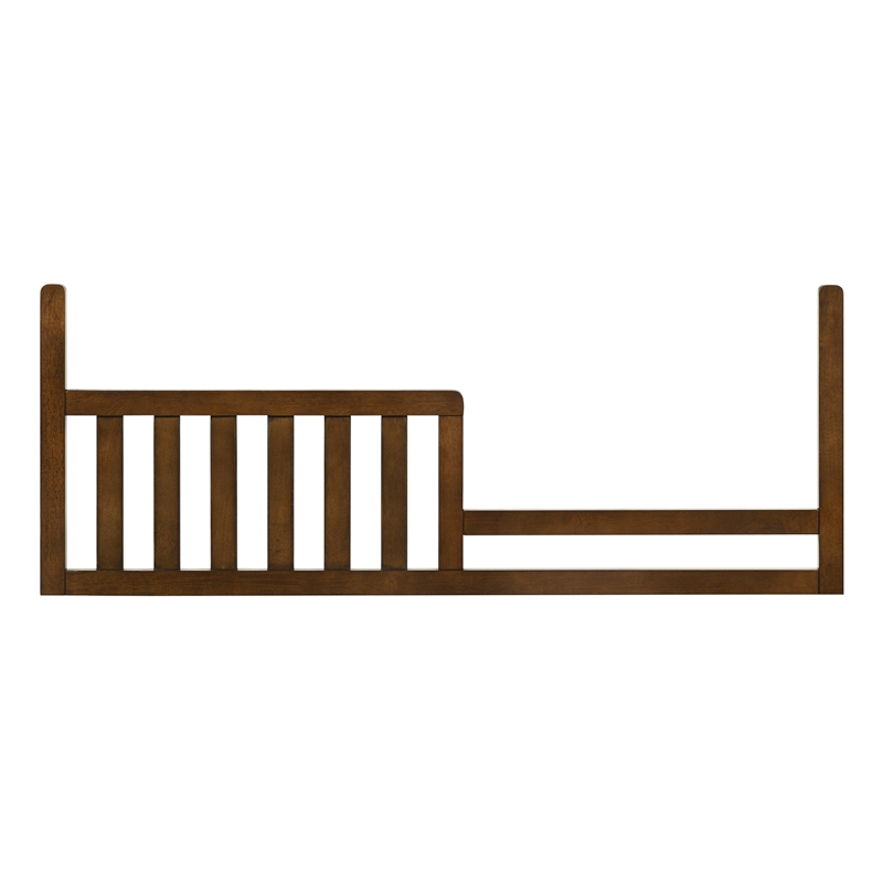 Pemberly Row Nursery Set with Convertible Crib, Changer Top, and Toddler Rail in Tuscan Brown