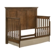 Pemberly Row Nursery Set with Convertible Crib, Changer Top, and Toddler Rail in Tuscan Brown