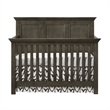 Pemberly Row Nursery Set with Convertible Crib, Bed Rails, Changer Top, and Toddler Rail in Gray