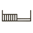 Pemberly Row Nursery Set with Convertible Crib, Bed Rails, Changer Top, and Toddler Rail in Gray
