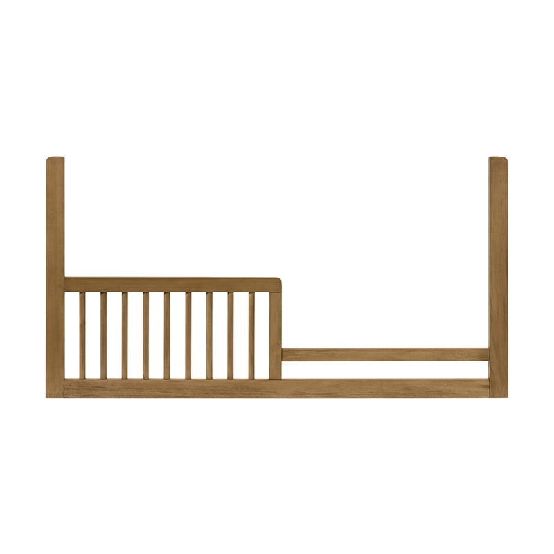 Pemberly Row 5-Piece Set: Drawer Chest, Changing Tray, 2 Nightstands, Toddler Rail in Natural Oak