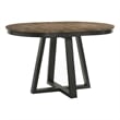 Pemberly Row Dining Set of 5 - Counter Table and 4 Splat Back Stools in Brown/Pecan - Solid Wood
