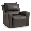Pemberly Row Set of 3 Recliner, Sofa, & Loveseat with Console in Brown