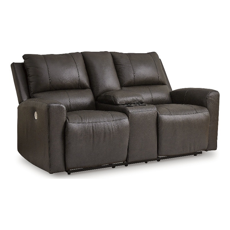 Pemberly Row Set of 3 Recliner, Sofa, & Loveseat with Console in Brown