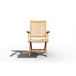 Pemberly Row Modern Teak Outdoor Solid Wood Folding Armchair