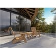 Pemberly Row Modern 3 Piece Teak Deep Seating Outdoor Adirondack Lounge Set