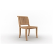 Pemberly Row Contemporary Teak Outdoor Solid Wood Side Chair