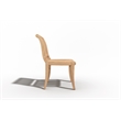Pemberly Row Contemporary Teak Outdoor Solid Wood Side Chair