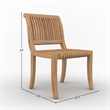 Pemberly Row Contemporary Teak Outdoor Solid Wood Side Chair