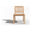 Pemberly Row Contemporary Teak Outdoor Solid Wood Side Chair
