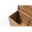 Pemberly Row Traditional Teak Outdoor Storage Cushion Box in Natural
