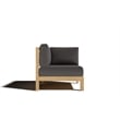 Pemberly Row 7-piece Teak Outdoor Sectional Deep Seating Set w/ Charcoal