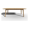 Pemberly Row Traditional Rectangular Teak Outdoor Dining Table in Natural