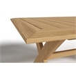Pemberly Row 78.75-inch Rectangular Outdoor Teak Dining Table in Natural