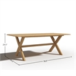 Pemberly Row 78.75-inch Rectangular Outdoor Teak Dining Table in Natural