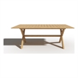 Pemberly Row 78.75-inch Rectangular Outdoor Teak Dining Table in Natural