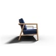 Pemberly Row 86-inch Teak Deep Seating Outdoor Sofa with Navy Cushion