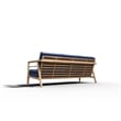 Pemberly Row 86-inch Teak Deep Seating Outdoor Sofa with Navy Cushion