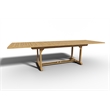 Pemberly Row Teak Outdoor Dining Table with Double Extensions Natural