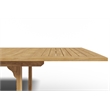 Pemberly Row Teak Outdoor Dining Table with Double Extensions Natural