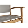 Pemberly Row Stacking Teak Outdoor Dining Armchair in Taupe (Set of 4)