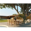 Pemberly Row 5-Piece Family Outdoor Dining Set w/Extendable Table Natural