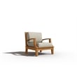 Pemberly Row 4-Piece Teak Outdoor Patio Deep Seating Set with Cushions Tan