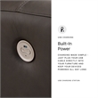 Pemberly Row Power Reclining Sofa & Loveseat Set in Brown Leather