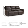 Pemberly Row Power Reclining Sofa & Loveseat Set in Brown Leather